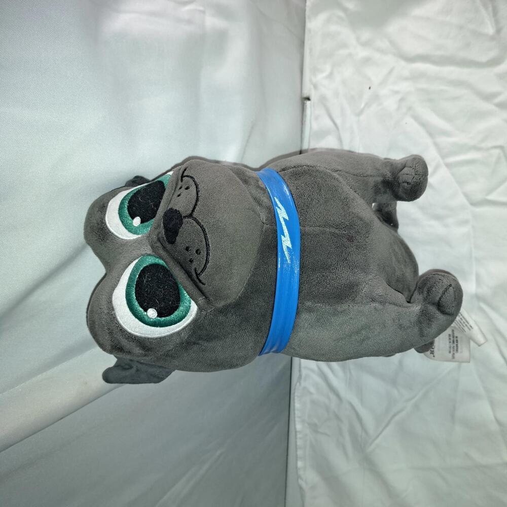 Cute Gray Plush Dog Beanbag Toy with Big Eyes